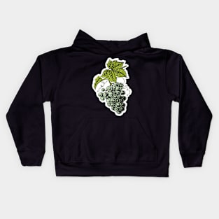 Grapes artwork Kids Hoodie